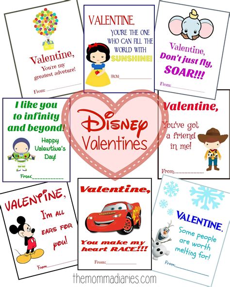 Disney Valentine Printables